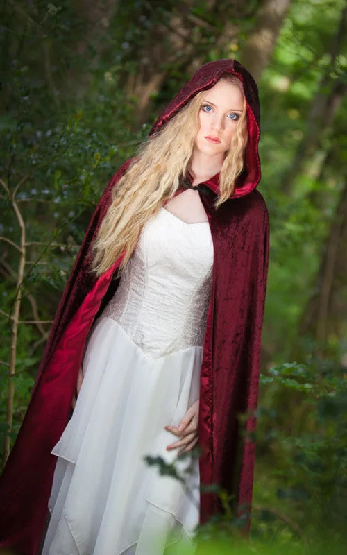 271WN - Wine Hooded Cloak