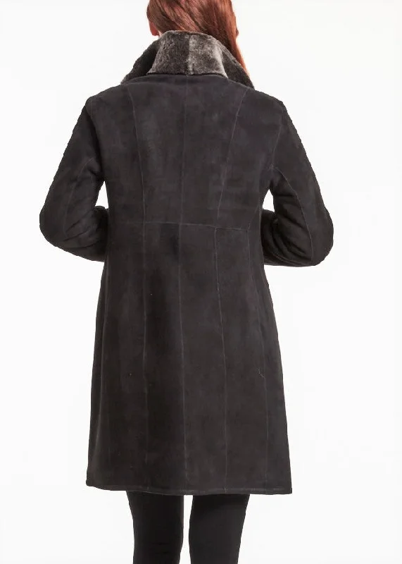 #9205 Fitted Reversible Spanish Merino Shearling Coat Reduced  $890