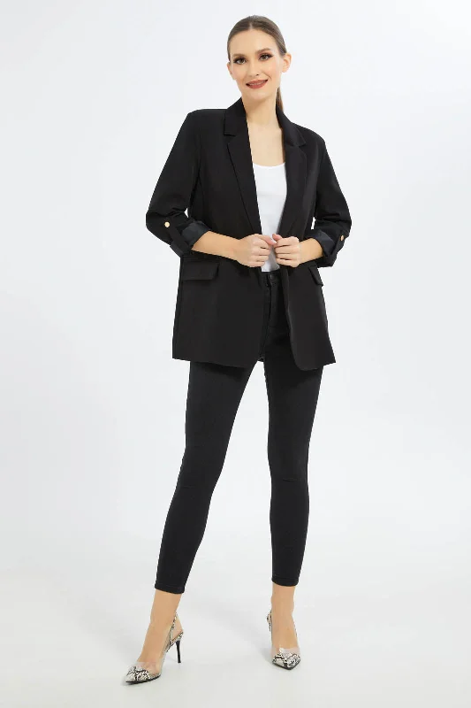 Women Black Tailored Jacket