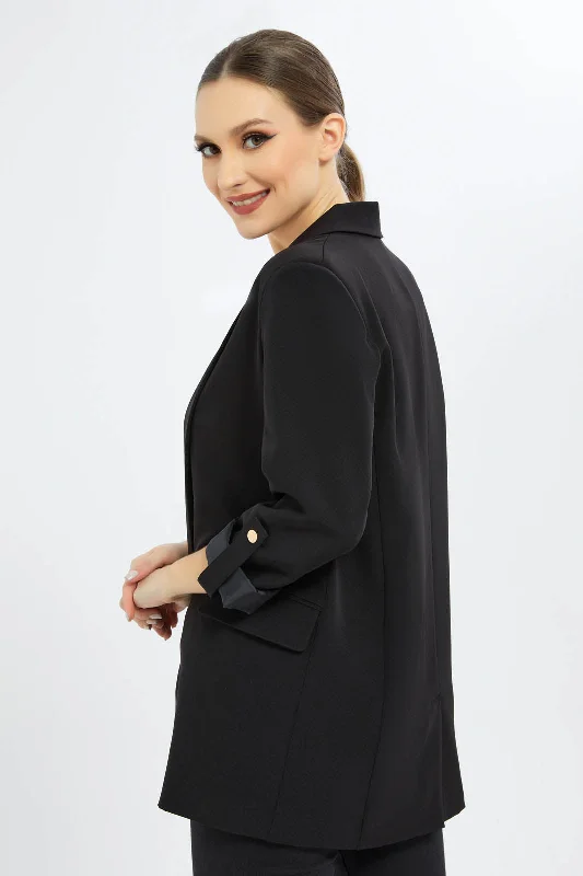 Women Black Tailored Jacket