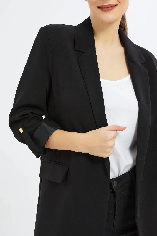 Women Black Tailored Jacket