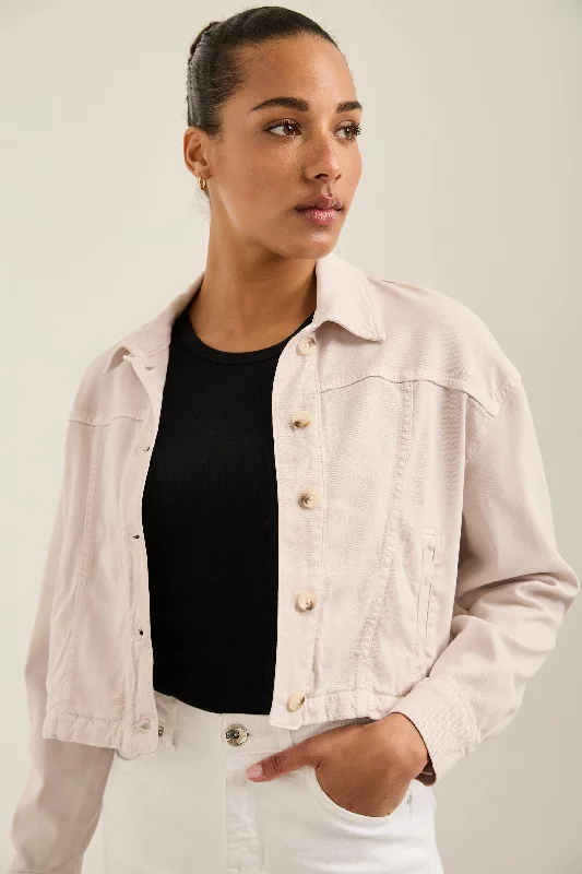 Casual oversized tencel jacket