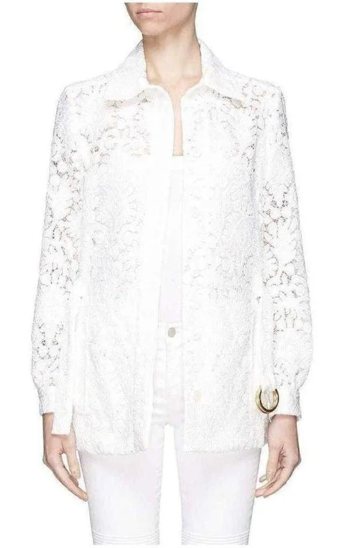 Guipure Embroidery Lace Shirt Coat