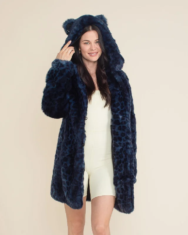 Indigo Leopard Classic Collector Edition Faux Fur Coat | Women's