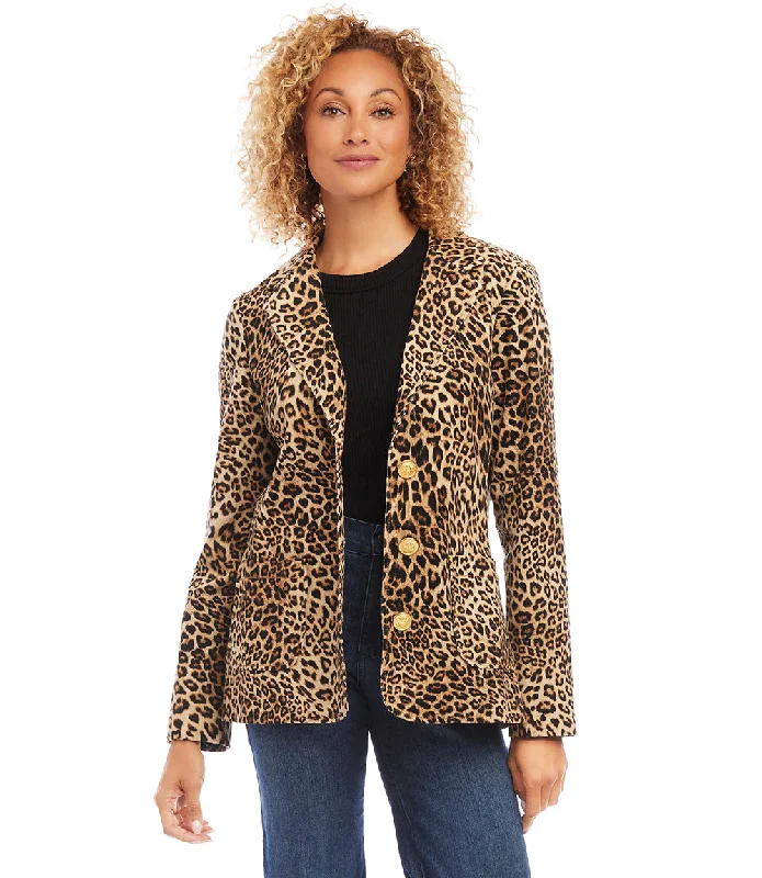 Leopard Corduroy Jacket