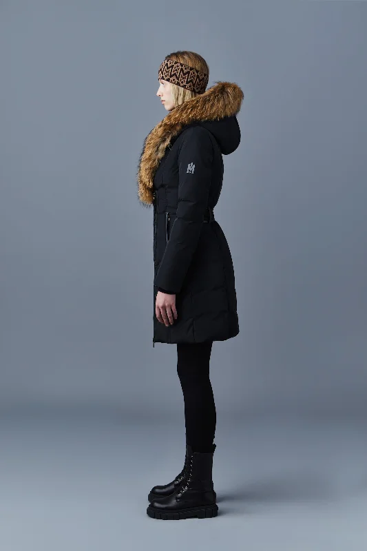 KAY down coat with natural fur Signature Mackage Collar Black