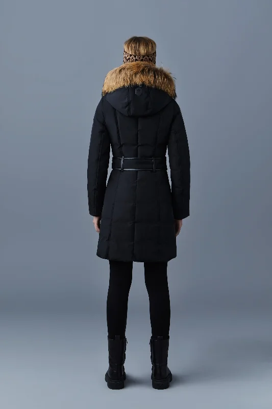 KAY down coat with natural fur Signature Mackage Collar Black