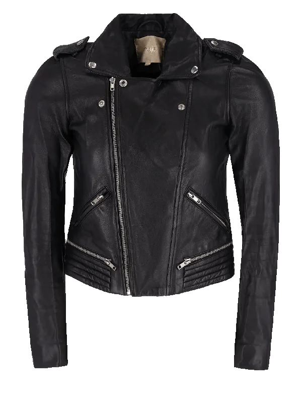 cropped biker jacket