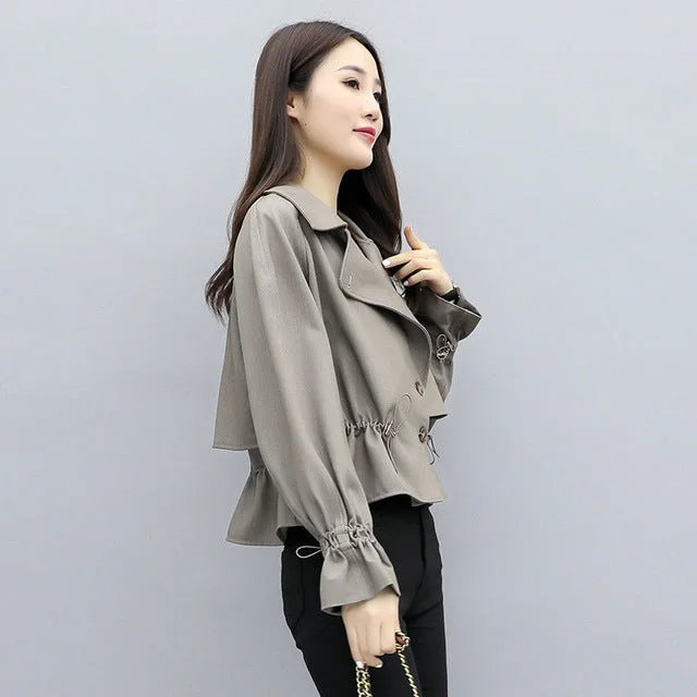 Spring Autumn Trench Coat Women Short Coat Slim Trench Coat For Women Plus Size Women Coats And coats Women Cloth Windbreakers