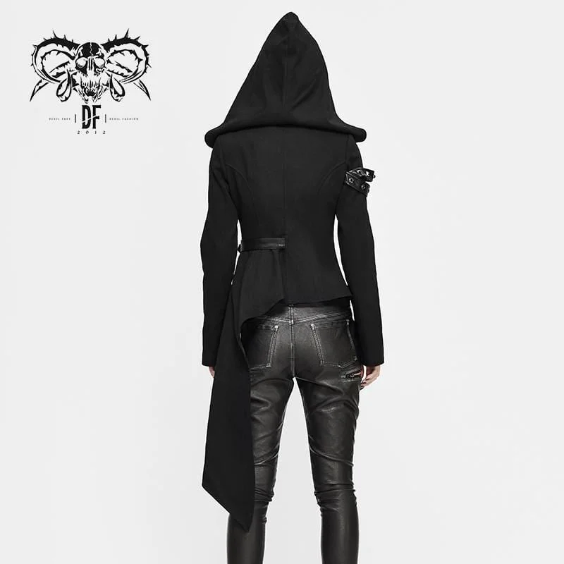 Women's Gothic Irregular Jackets With Hood