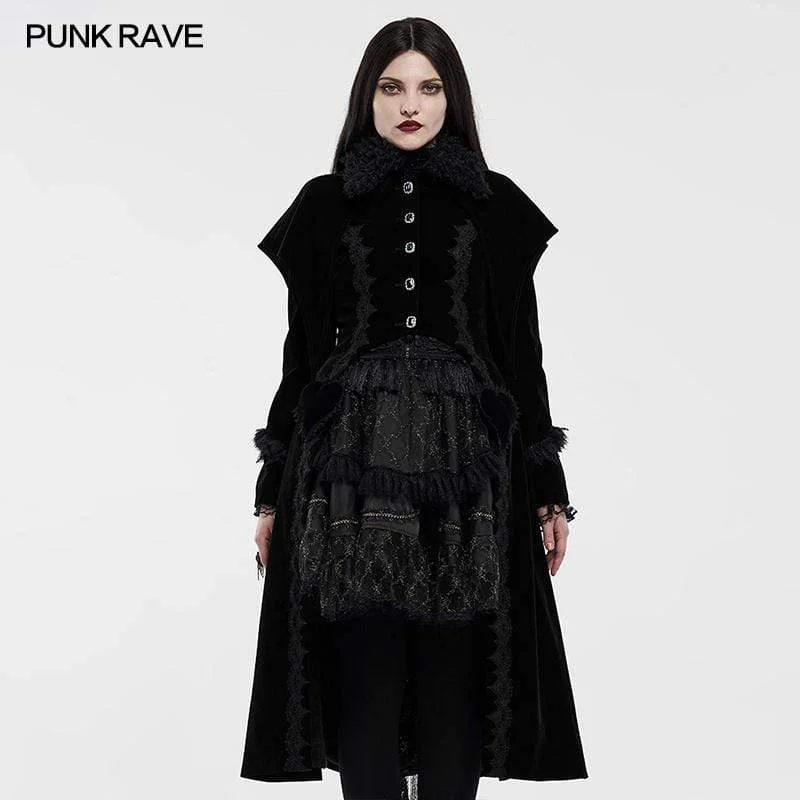 Women's Lolita Heart Patterns Lace-Up Overcoats