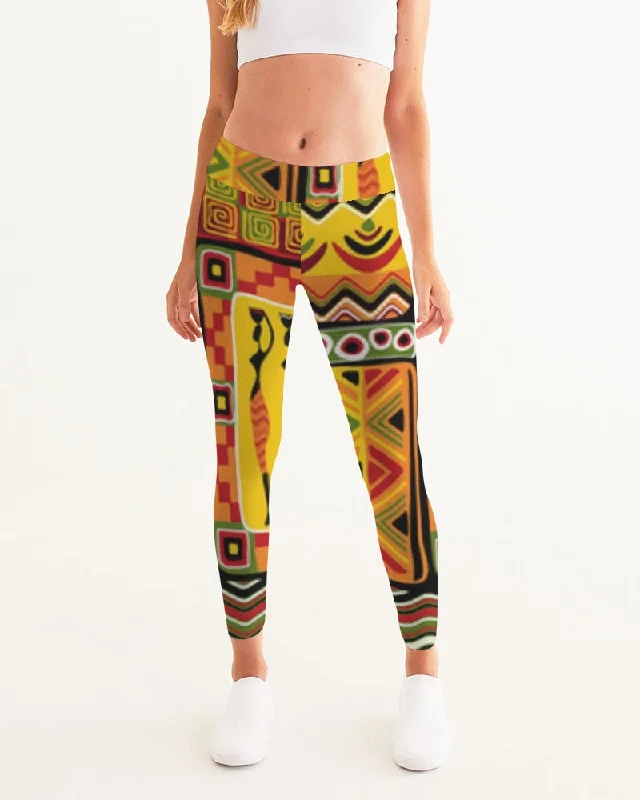 AKH African Mural Art Women's Yoga Pants