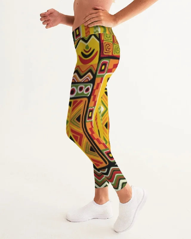 AKH African Mural Art Women's Yoga Pants