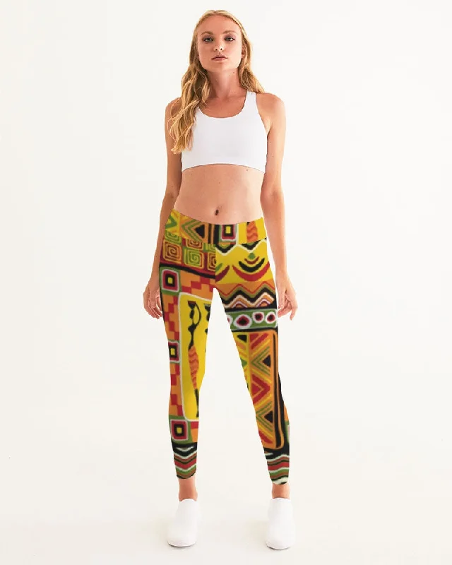 AKH African Mural Art Women's Yoga Pants