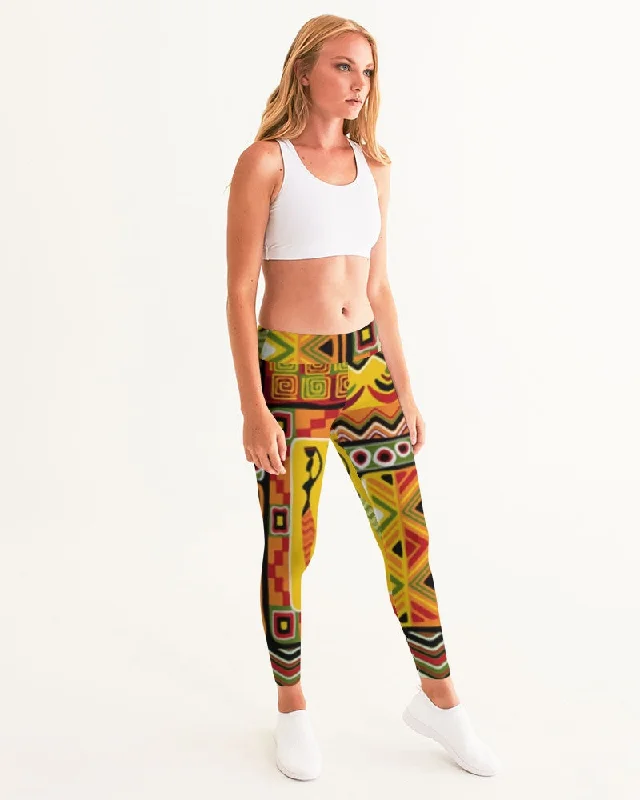 AKH African Mural Art Women's Yoga Pants