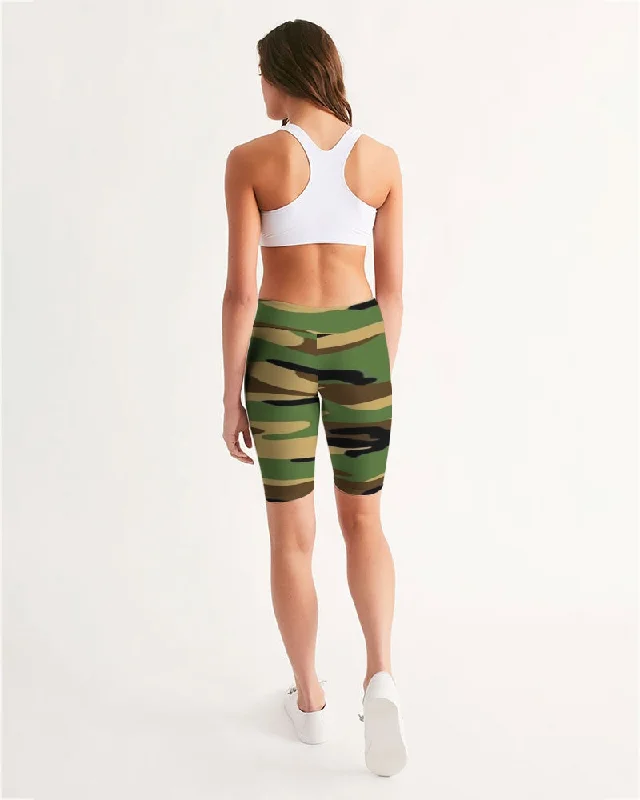 AKH Camouflage Women's Mid-Rise Bike Shorts