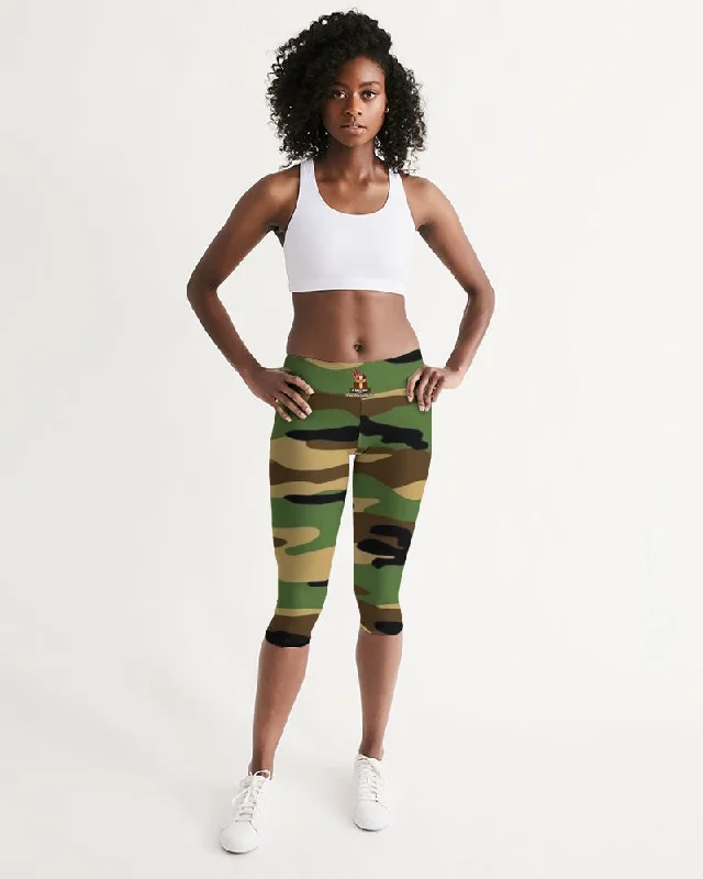 AKH Camouflage Women's Mid-Rise Capri