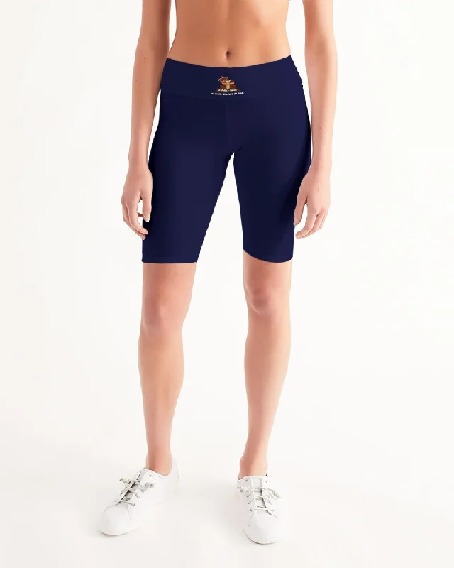 AKH Navy Blue Women's Mid-Rise Bike Shorts