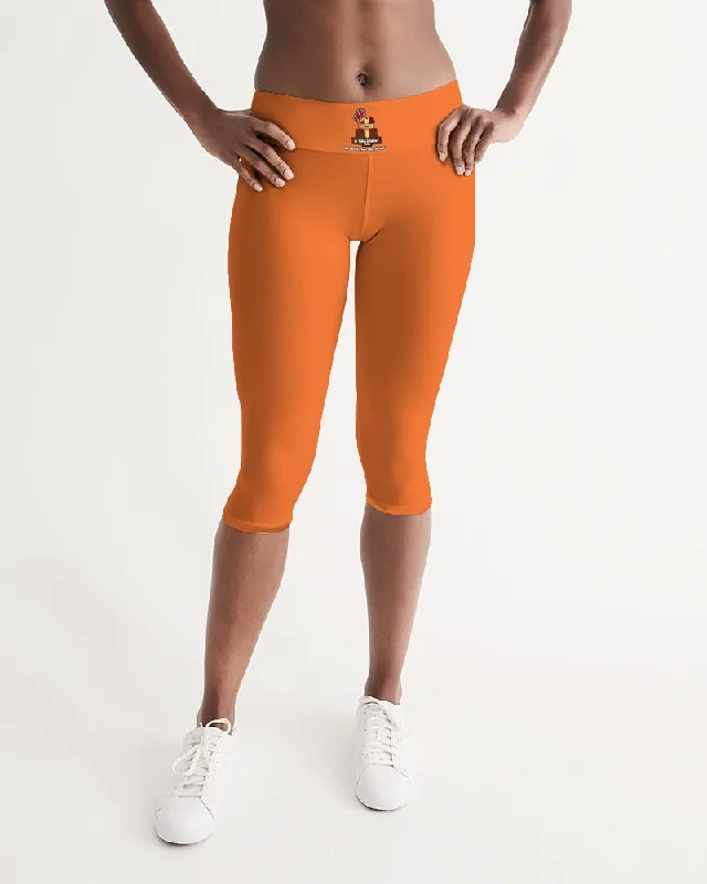 AKH Orange Women's Mid-Rise Capri