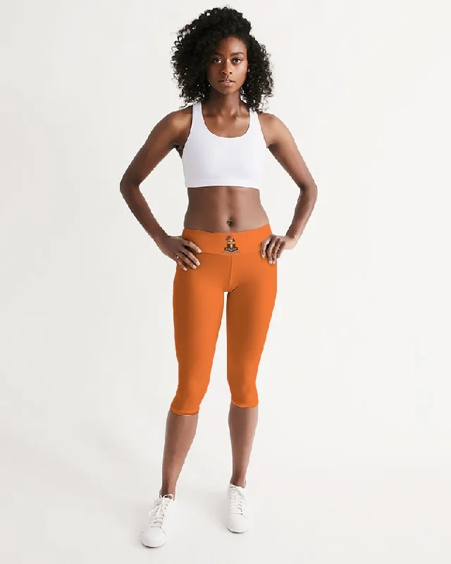 AKH Orange Women's Mid-Rise Capri