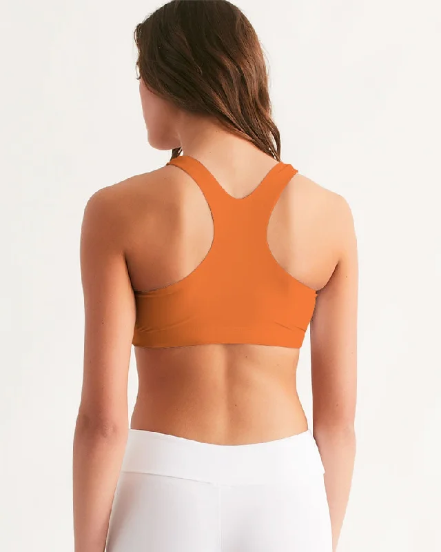 AKH Orange Women's Seamless Sports Bra