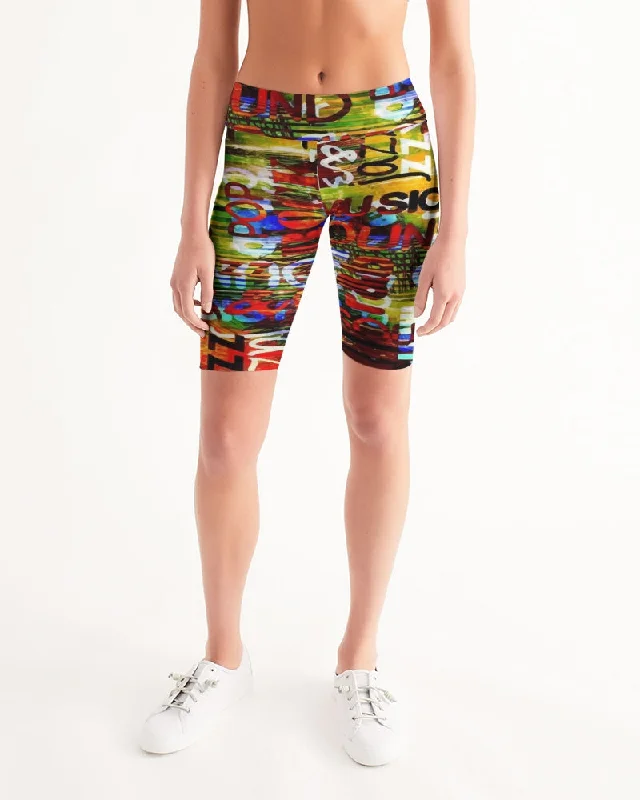 AKH Sounds of Music Women's Mid-Rise Bike Shorts