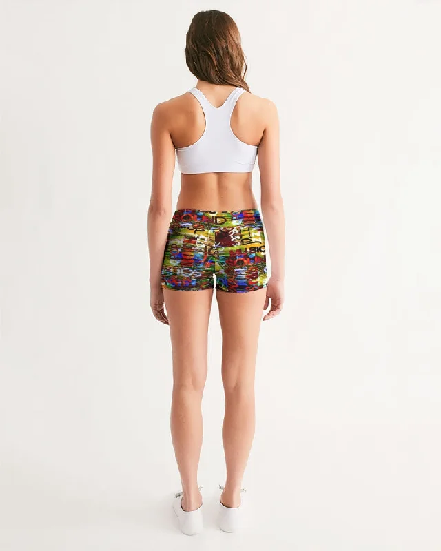 AKH Sounds of Music Women's Mid-Rise Yoga Shorts