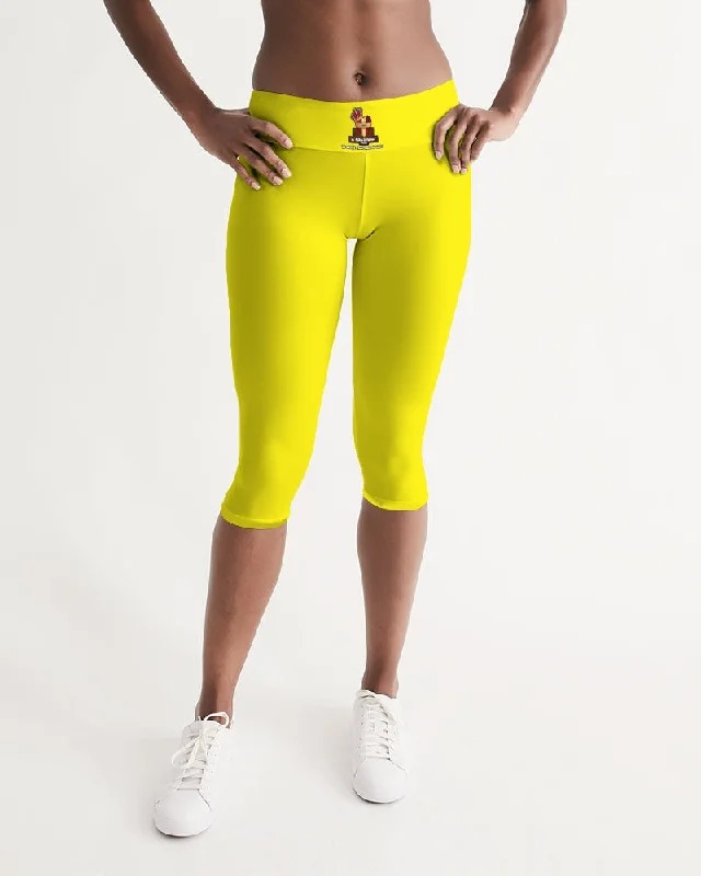 AKH Yellow Women's Mid-Rise Capri