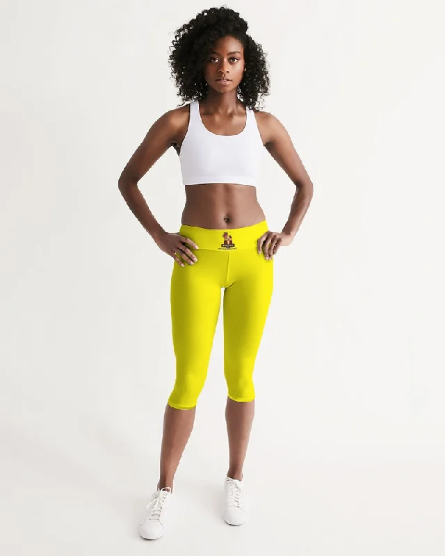 AKH Yellow Women's Mid-Rise Capri