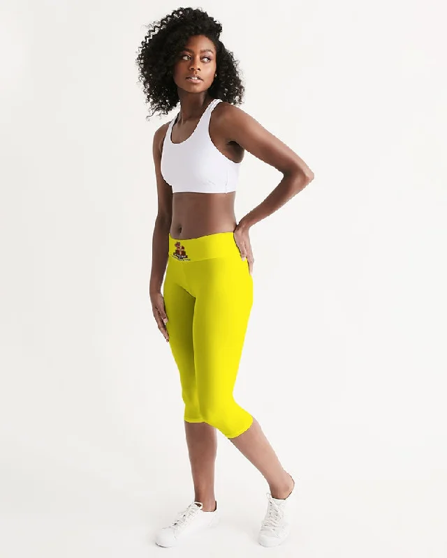 AKH Yellow Women's Mid-Rise Capri