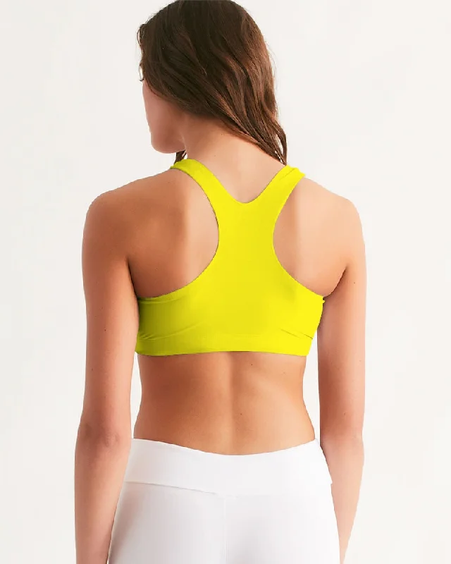 AKH Yellow Women's Seamless Sports Bra