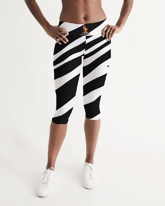 AKH Zebra Women's Mid-Rise Capri