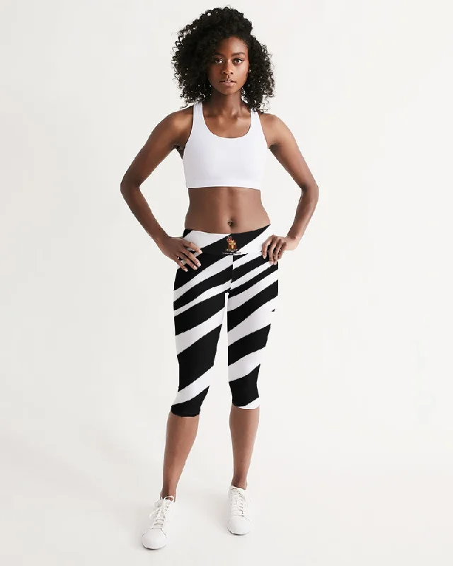 AKH Zebra Women's Mid-Rise Capri