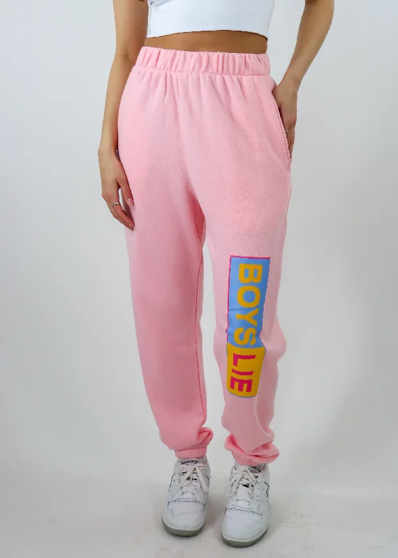 Boys Lie Better Half Mac Slim Sweatpants ★ Pink