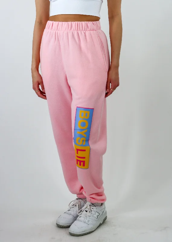 Boys Lie Better Half Mac Slim Sweatpants ★ Pink