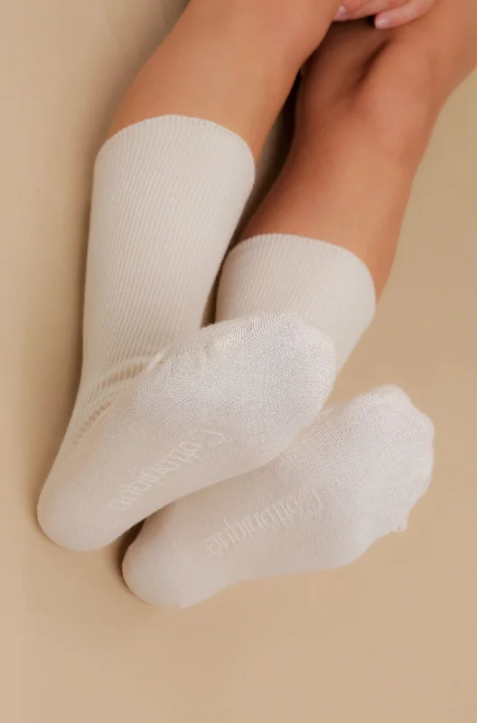 Lightweight Latex-Free 100% Organic Cotton Crew Socks (2pairs/pack)