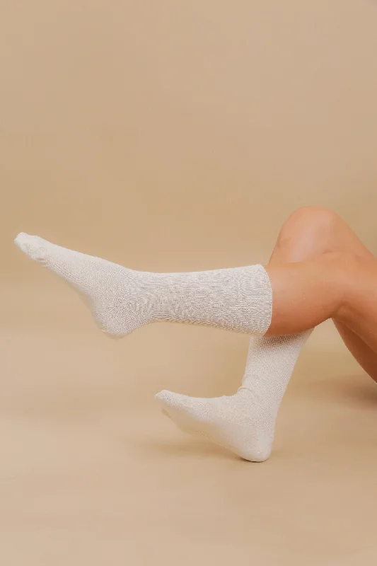 Lightweight Latex-Free 100% Organic Cotton Crew Socks (2pairs/pack)