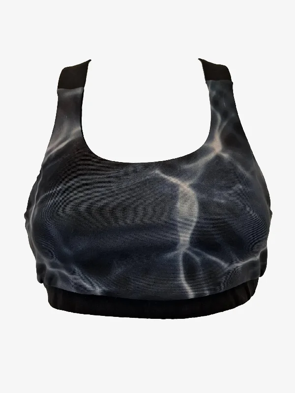 Nimble Charcoal Racer Activewear Top Size 8