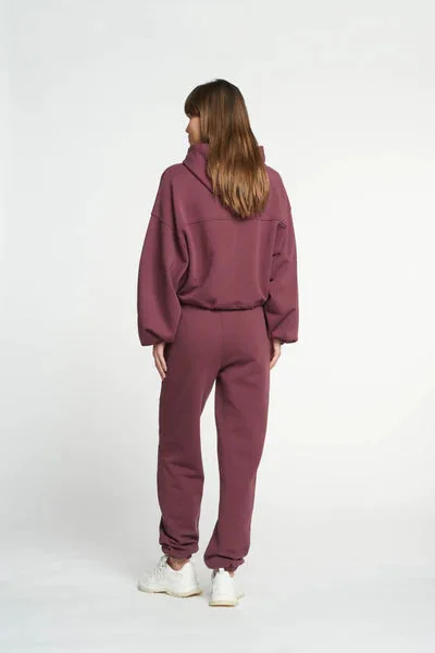 Nomi drawstring hoodie - Plum