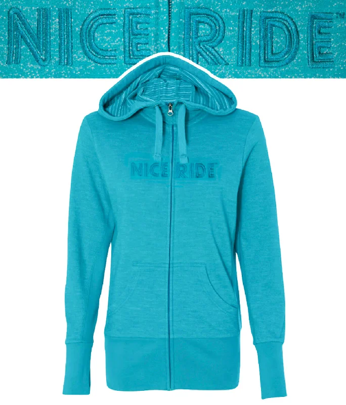 ""Saturday Night Fever"" Blue Women's Zip Hoodie