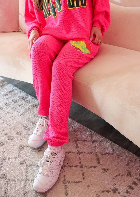 Boys Lie Spunk Thermal Mac Slim Sweatpants ★ Hot Pink