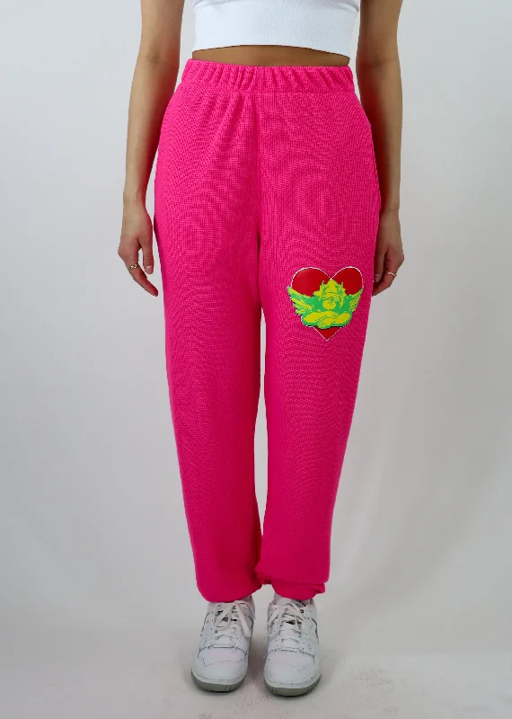 Boys Lie Spunk Thermal Mac Slim Sweatpants ★ Hot Pink