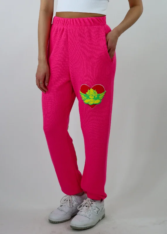 Boys Lie Spunk Thermal Mac Slim Sweatpants ★ Hot Pink