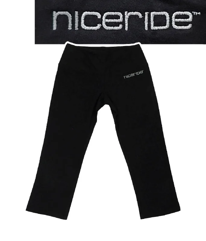 ""Sunrise"" Black Line Crop Yoga Pant