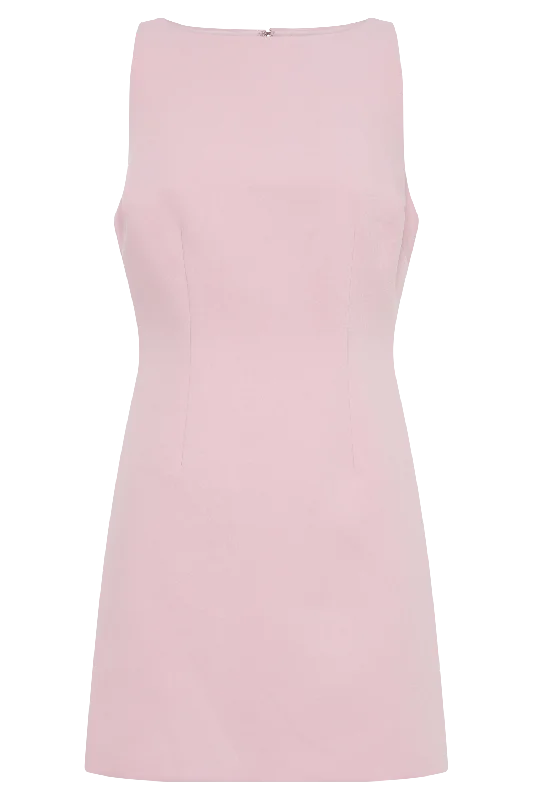 Angela Suiting Mini Dress - Baby Pink