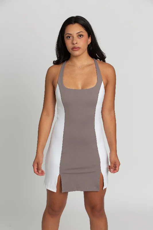 Dove Stripe Active Dress