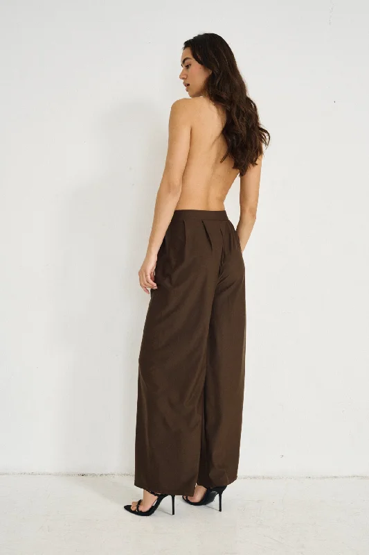 Draped One Piece with V-Neck (Limited Edition) Chocolate- Miriam