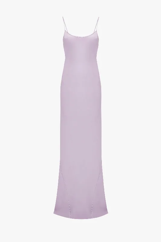 Low Back Cami Floor-Length Dress In Petunia