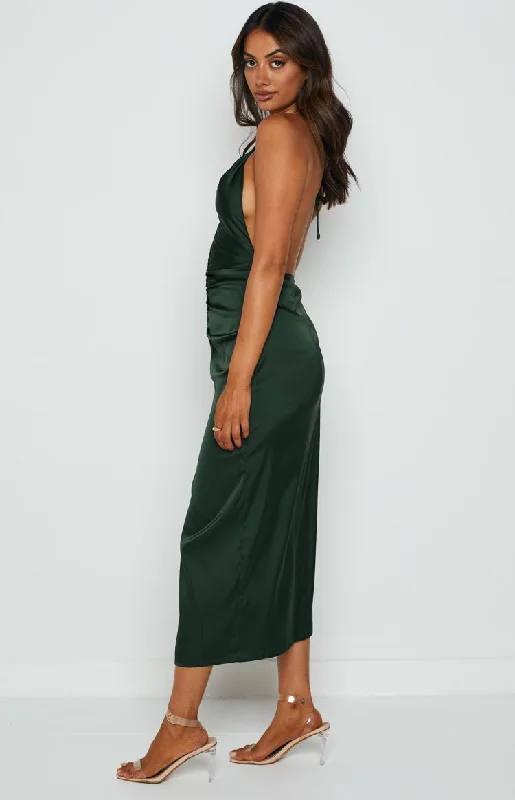 Rosey Emerald Midi Dress