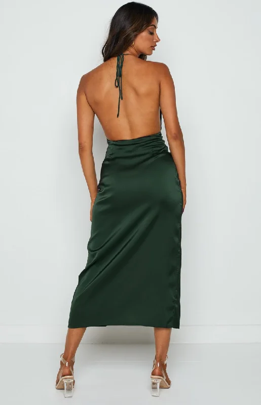 Rosey Emerald Midi Dress